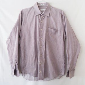 Peter Millar Red White Geometric Button Down Shirt